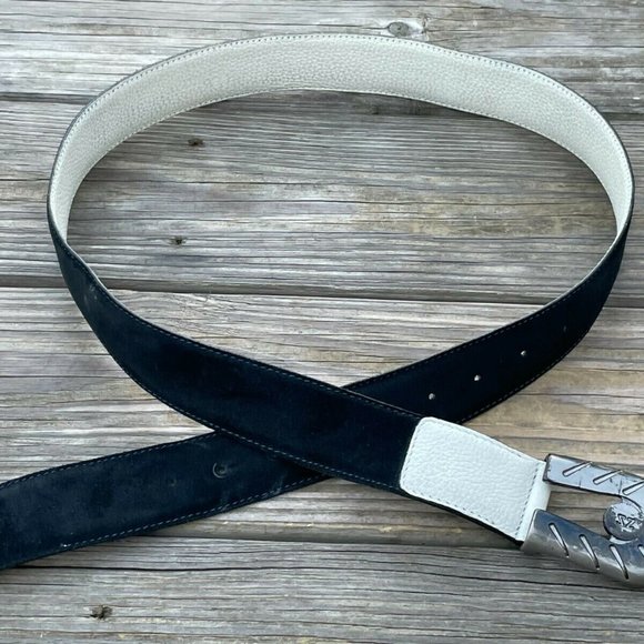 Ermenegildo Zegna Other - Ermenegildo Zegna Sport Men Belt Black Suede Leather Waistband Size 36-37 In Aut